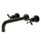 Kingston Brass KS8020BEX Two-Handle Wall Mount Tub Faucet, Matte Black KS8020BEX - alternate 1